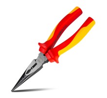 Диэлектрические удлиненные плоскогубцы Deli DL512108  200мм, сталь Cr-V, сертификат VDE для работ под напряжением до 1000 В