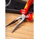 Диэлектрические удлиненные плоскогубцы Deli DL512108  200мм, сталь Cr-V, сертификат VDE для работ под напряжением до 1000 В