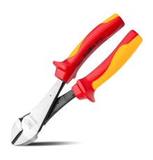 Диэлектрические усиленные диагональные бокорезы Deli DL512207  180мм, сталь Cr-V, сертификат VDE для работ под напряжением до 1000 В