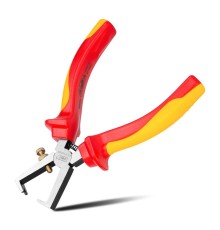 Диэлектрические клещи для снятия изоляции Deli DL515006  160мм, сталь Cr-V, сертификат VDE для работ под напряжением до 1000 В