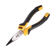 Удлиненные плоскогубцы Deli DL2106Z  160мм, сталь CrV, прорезиненная двухкомпонентная ручка