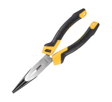 Удлиненные плоскогубцы Deli DL2108Z  200мм, сталь CrV, прорезиненная двухкомпонентная ручка