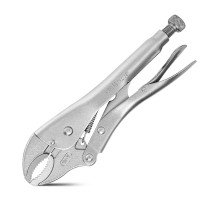 Зажимные клещи с изогнутыми губками Deli DL0381  200мм, рабочий ход 55мм, регулировочный винт