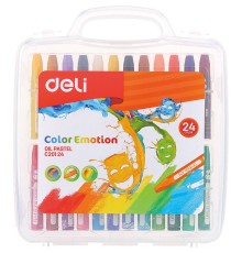 Масляная пастель Deli EC20124 Color Emotion шестигранные 24цв. пл.кор.