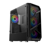 Корпус Xigmatek Lamiya EN40016 ATX, USB3.0x1+USB2.0x2, Front & Left TG, 4PCS X24A Fan, Galaxy II Fan Control Box & Remote (748113)