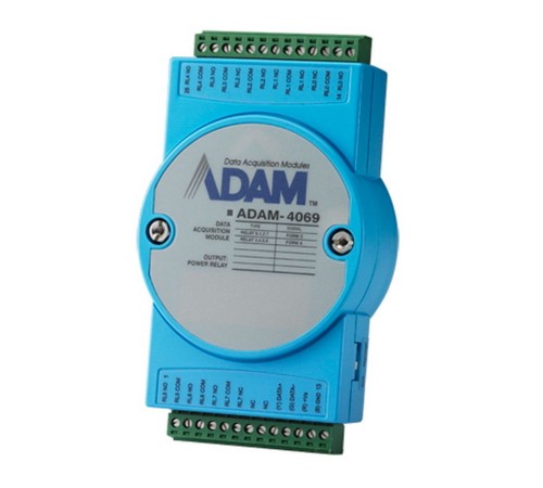 Модуль интерфейсный Advantech ADAM-4069-B   Модуль релейного вывода, 8 каналов, Power Relay Output Module with Modbus