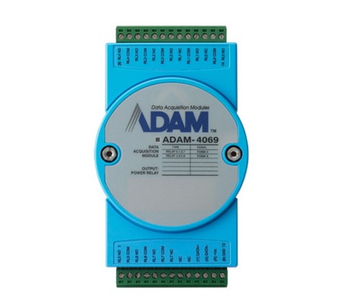Модуль интерфейсный Advantech ADAM-4069-B   Модуль релейного вывода, 8 каналов, Power Relay Output Module with Modbus