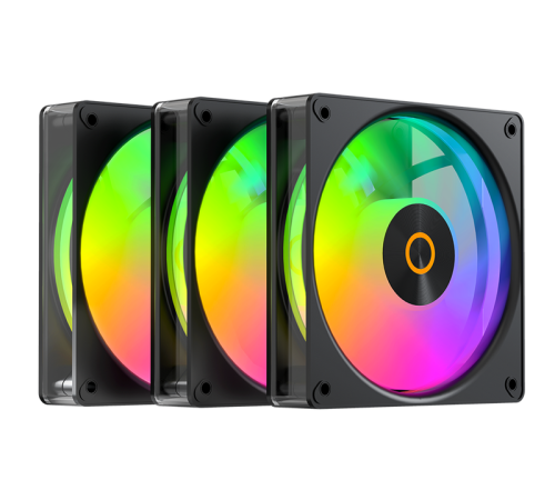 Вентилятор для корпуса Ocypus Gamma F12 Elite BK ARGB REVERSE BLADE 3 IN 1, 120x120x25mm, 4-PIN PWM, 600-1800 RPM, 26 DBA MAX, HYDRO BEARING