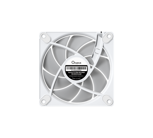 Вентилятор для корпуса Ocypus Gamma F12 Elite WH ARGB REVERSE BLADE, 120x120x25mm, 4-PIN PWM, 600-1800 RPM, 26 DBA MAX, HYDRO BEARING Вентилятор для корпуса Ocypus Gamma F12 Elite WH ARGB REVERSE BLADE, 120x120x25mm, 4-PIN PWM, 600-1800 RPM, 26 DBA MAX, HYDRO BEARING