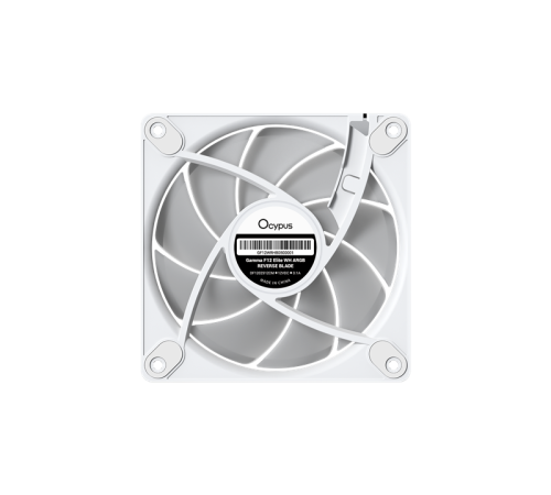 Вентилятор для корпуса Ocypus Gamma F12 Elite WH ARGB REVERSE BLADE 3 IN 1, 120x120x25mm, 4-PIN PWM, 600-1800 RPM, 26 DBA MAX, HYDRO BEARING