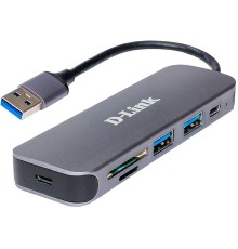Usb концентратор D-Link DUB-1325/A2A, 2-port USB 3.0, USB Type-C port, SD and microSD card slots Hub.2 downstream USB type A (female) ports, 1 downstream USB type C (female) port, 1 upstream USB type A (male), 1 SD (DUB-1325/A2A)