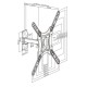Кронштейн для телевизора Ultramounts UM 868 черный 23"-55" макс.35кг настенный поворот и наклон