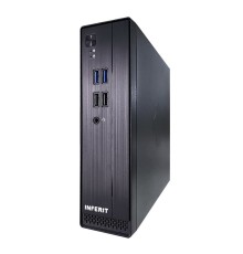 Корпус FoxLine FL-105-AD120-DC-INF (FL-105-AD120-DC-INF) |FL-105-AD120-DC-INF| mITX case (2L), 2*USB2.0+2*USB3.0, 1*combo audio, 40mm FAN, VESA, w/DC-ATX converter, w/120W pwr adapter, w/pwr