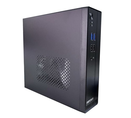 Корпус FoxLine FL-105-AD120-DC-INF (FL-105-AD120-DC-INF) |FL-105-AD120-DC-INF| mITX case (2L), 2*USB2.0+2*USB3.0, 1*combo audio, 40mm FAN, VESA, w/DC-ATX converter, w/120W pwr adapter, w/pwr