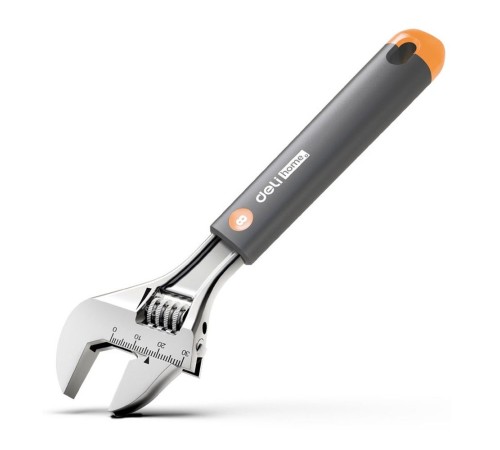 Ключи Deli Разводной ключ «Home Series Gray" Deli HT1508C 200мм, эксклюзивный дизайн, рукоятка - высококачественный софттач пластик Ключи Deli Разводной ключ «Home Series Gray" Deli HT1508C 200мм, эксклюзивный дизайн, рукоятка - высококачественный софттач пластик