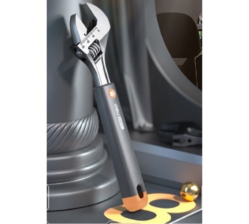 Ключи Deli Разводной ключ «Home Series Gray" Deli HT1508C 200мм, эксклюзивный дизайн, рукоятка - высококачественный софттач пластик Ключи Deli Разводной ключ «Home Series Gray" Deli HT1508C 200мм, эксклюзивный дизайн, рукоятка - высококачественный софттач пластик