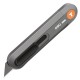 Нож Deli Технический нож "Home Series Gray" Deli HT4008C  Т-образное лезвие с механизмом автоматического возврата, эксклюзивный дизайн, корпус из высококачественного софттач пластика