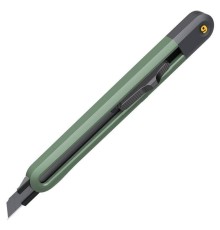 Нож Deli Технический нож "Home Series Green" Deli HT4009L  ширина лезвия 9мм, эксклюзивный дизайн, корпус из высококачественного софттач пластика