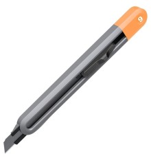 Нож Deli Технический нож "Home Series Gray" Deli HT4009C  ширина лезвия 9мм, эксклюзивный дизайн, корпус из высококачественного софттач пластика