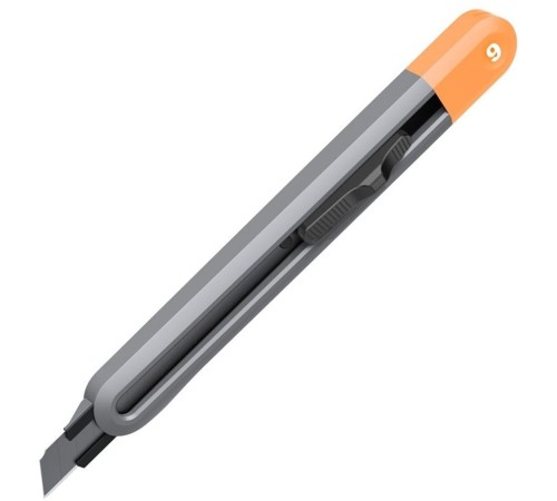 Нож Deli Технический нож "Home Series Gray" Deli HT4009C ширина лезвия 9мм, эксклюзивный дизайн, корпус из высококачественного софттач пластика Нож Deli Технический нож "Home Series Gray" Deli HT4009C ширина лезвия 9мм, эксклюзивный дизайн, корпус из высококачественного софттач пластика