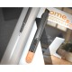 Нож Deli Технический нож "Home Series Gray" Deli HT4009C ширина лезвия 9мм, эксклюзивный дизайн, корпус из высококачественного софттач пластика
