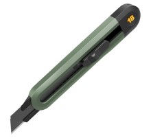 Нож Deli Технический нож "Home Series Green" Deli HT4018L  ширина лезвия 18мм, эксклюзивный дизайн, корпус из высококачественного софттач пластика