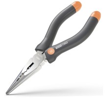 Удлиненные плоскогубцы "Home Series Gray" Deli HT2106C  160мм, эксклюзивный дизайн, рукоятка из высококачественного софттач пластика