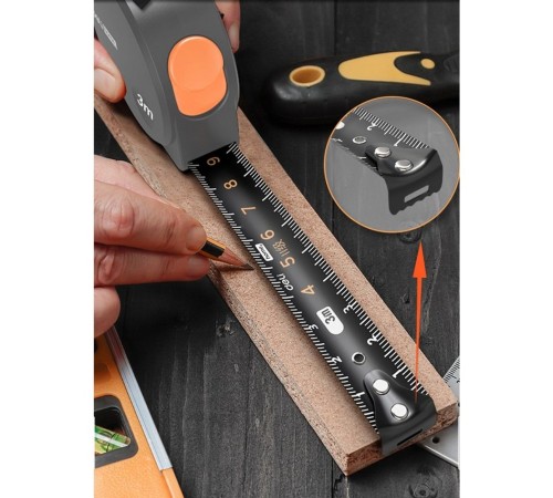 Измерительный и разметочный инструмент Deli Рулетка Home Series Gray HT8316C 3м х 16мм, эксклюзивный дизайн, корпус - высококачественный софттач пластик Измерительный и разметочный инструмент Deli Рулетка Home Series Gray HT8316C 3м х 16мм, эксклюзивный дизайн, корпус - высококачественный софттач пластик
