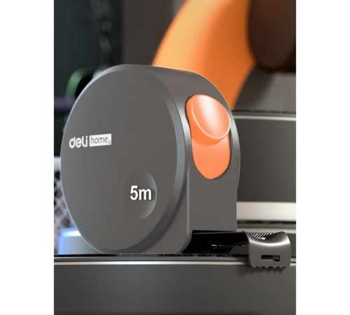 Измерительный и разметочный инструмент Deli Рулетка Home Series Gray HT8519C 5м х 19мм, эксклюзивный дизайн, корпус - высококачественный софттач пластик Измерительный и разметочный инструмент Deli Рулетка Home Series Gray HT8519C 5м х 19мм, эксклюзивный дизайн, корпус - высококачественный софттач пластик