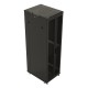 Шкаф серверный Hyperline (TTB-4281-DD-RAL9004) напольный 42U 800x1000мм пер.дв.перфор.2ств. задн.дв.перфор.2-хст. 2 бок.пан. 800кг черный 910мм IP20 сталь