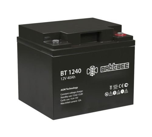 Аккумуляторная батарея Delta BT 1240 напряжение  12/40В, емкость 196х165х175Ач (259х169х213mm)