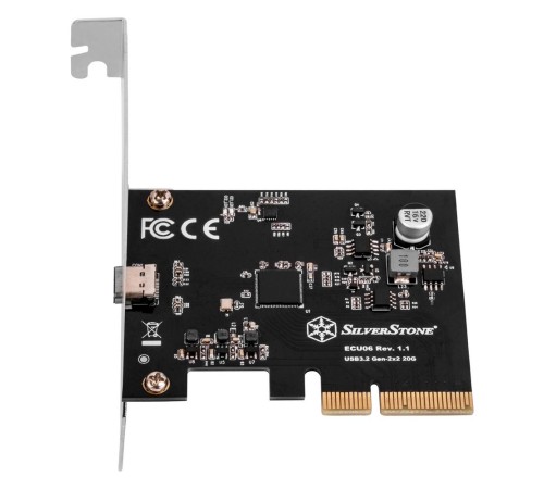Контроллер Silverstone G56ECU060000010 SuperSpeed USB 20Gbps / USB-C 3.2 Gen 2x2 PCIe expansion card Контроллер Silverstone G56ECU060000010 SuperSpeed USB 20Gbps / USB-C 3.2 Gen 2x2 PCIe expansion card