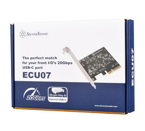 Контроллер Silverstone G56ECU070000010 SuperSpeed USB 20Gbps / internal USB-C Key-A 3.2 Gen 2x2 PCIe expansion card Контроллер Silverstone G56ECU070000010 SuperSpeed USB 20Gbps / internal USB-C Key-A 3.2 Gen 2x2 PCIe expansion card