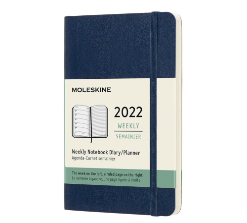 Еженедельник Moleskine CLASSIC SOFT WKNT Pocket 90x140мм 144стр. мягкая обложка синий сапфир