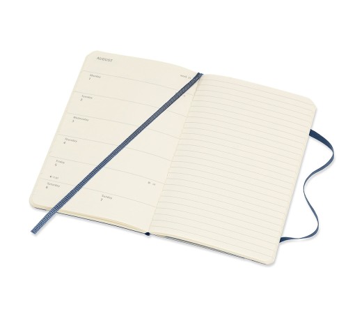 Еженедельник Moleskine CLASSIC SOFT WKNT Pocket 90x140мм 144стр. мягкая обложка синий сапфир