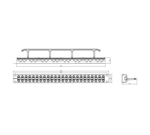 Патч-панель Hyperline PPHD-19-48-8P8C-C5E-110D 19" 1U 48xRJ45 кат.5e UTP Патч-панель Hyperline PPHD-19-48-8P8C-C5E-110D 19" 1U 48xRJ45 кат.5e UTP