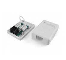 Розетка Hyperline SB1-1-8P8C-C5E-WHRJ45 1 кат.5E UTP бел.