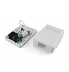 Розетка Hyperline SB1-1-8P8C-C5E-WHRJ45 1 кат.5E UTP бел.