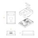 Розетка Hyperline SB1-1-8P8C-C5E-WHRJ45 1 кат.5E UTP бел.