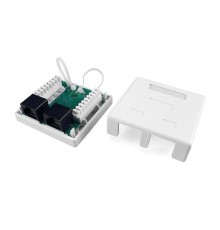 Розетка Hyperline SB1-2-8P8C-C5E-WHRJ45 2 кат.5E UTP бел. (упак.:1шт)