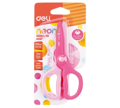 Ножницы Deli E6067 школьные 120мм пластик ассорти Ножницы Deli E6067 школьные 120мм пластик ассорти