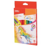 Карандаши цветные Deli EC00310 ColoRun тополь 18цв. коробка/европод.