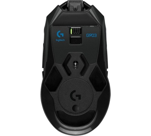 Мышь игровая Logitech G903 Lightspeed Hero [910-005673] черная, 100-16000dp Hero 25K, беспроводная 2.4GHz и Bluetooth, USB приемник LIGHTSPEED™, 11 кнопок, Li-Po + USB 1,8м, под обе руки