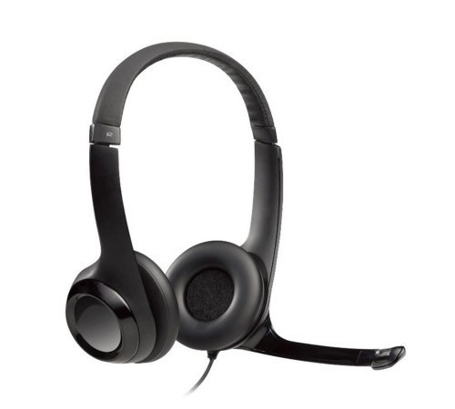 Гарнитура Logitech H390 (USB, элементы управления на кабеле, кабель 2.33м) (арт. 981-000803, M/N: A00146)