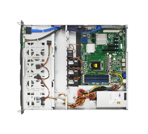 Корпус XE0-AE001-02, RSC-1DTS 1U, 12G 4xSATA/SAS/NVMe HS 3,5/2,5" universal bay + 4x2,5" 9mm interna 1U, 12G 4xSATA/SAS/NVMe HS 3,5/2,5" universal bay + 4x2,5" 9mm internal bay, up to 12"(W) x 13"(D) E-ATX, 1x12G 4-port passi
