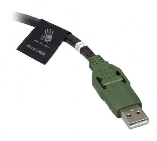 Наушники с микрофоном A4Tech Bloody J450 черный/зеленый 1.8м мониторные оголовье (J450) Наушники с микрофоном A4Tech Bloody J450 черный/зеленый 1.8м мониторные оголовье (J450)
