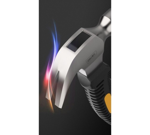 Молоток-гвоздодер укороченный Deli DL441008 250 гр, 160 мм, фиберглассовая рукоять