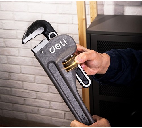 Ключи Deli Трубный ключ Стиллсона облегченный Deli DL105024 550мм, максимальное открытие 73мм, Cr-Mo + углеродистая сталь Ключи Deli Трубный ключ Стиллсона облегченный Deli DL105024 550мм, максимальное открытие 73мм, Cr-Mo + углеродистая сталь