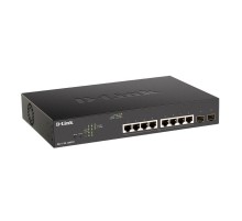 Коммутатор D-Link DGS-1100-10MPV2/A3A, L2 Smart Switch with 8 10/100/1000Base-T ports and 2 1000Base-X SFP ports (8 PoE ports 802.3af/802.3at(30 W), PoE Budget 130 W).16K Mac address, 802.3x Flow Control, 802.3a (DGS-1100-10MPV2/A3A)