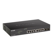 Коммутатор D-Link DGS-1100-10MPV2/A3A, L2 Smart Switch with 8 10/100/1000Base-T ports and 2 1000Base-X SFP ports (8 PoE ports 802.3af/802.3at(30 W), PoE Budget 130 W).16K Mac address, 802.3x Flow Control, 802.3a (DGS-1100-10MPV2/A3A)